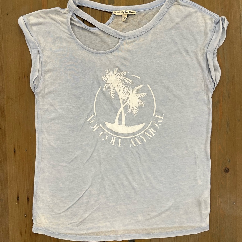 Women's Light Blue Graphic Tee